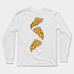 leopard print pizza grid Long Sleeve T-Shirt